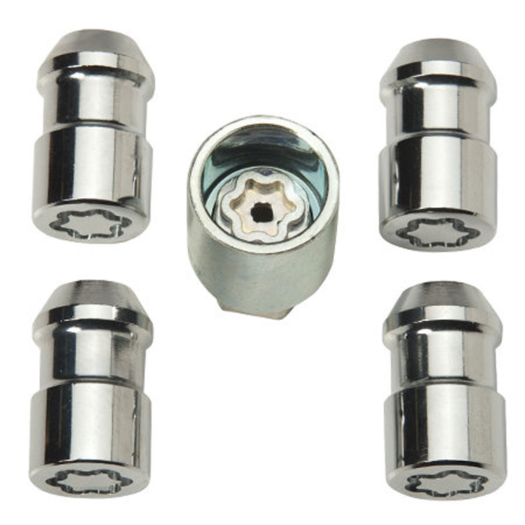 Chrome Cone Seat Trailer 4 Wheel Lock Set