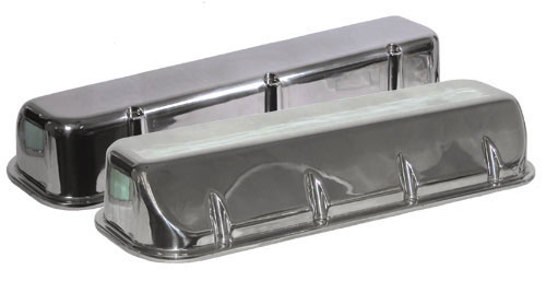 Xtreme Series Valve Covers, Polished, 1 Hole Machined with Billet Oil Plug