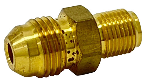 Brazil Valve Fitting, 1/8" NPT x -6 AN, Brass