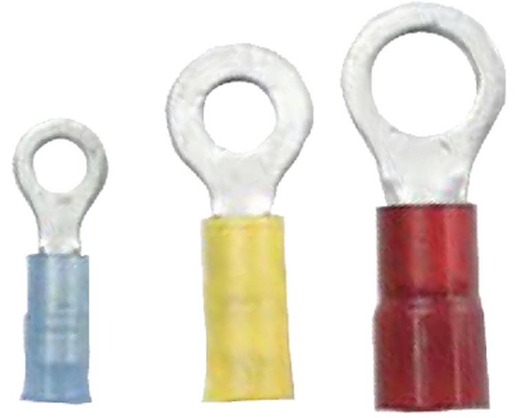 Nylon Insulated Ring Terminal, #4 1/4"