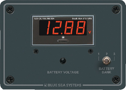 Blue Sea Systems 8051 Traditional Digital Voltmeter Panel - 7 To 60v Dc