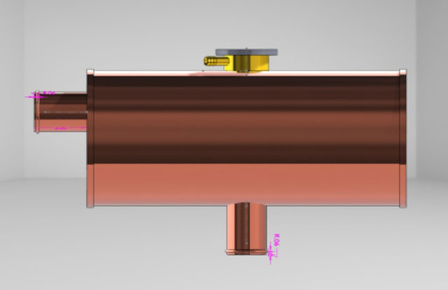 Stock Horizontal Expansion Tank size:4 x 5, 1 qt