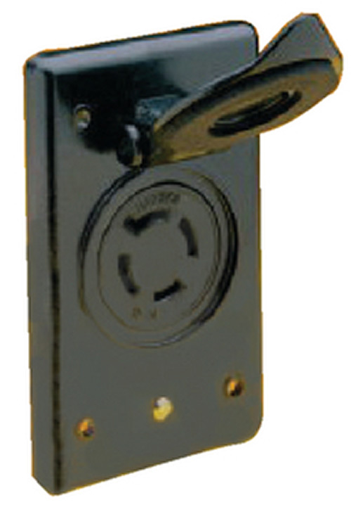 Marinco 4-Wire 12/24V Locking Charging/Trolling System Receptacle & Bracket