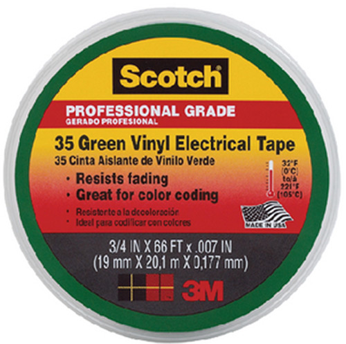 #35 Vinyl Elect Tape 3/4 Green