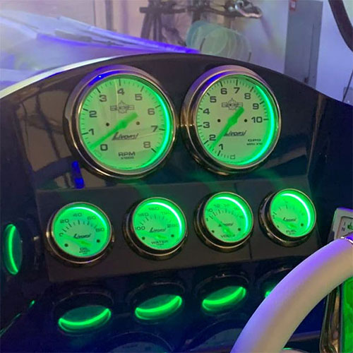 Custom LED Color for 2-1/16" Electric Livorsi Gauges