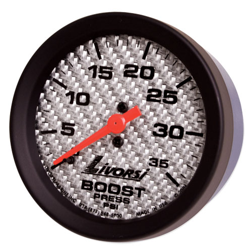 Livorsi 0-35 PSI Boost Gauge Mega & Race Rim 2-1/16"