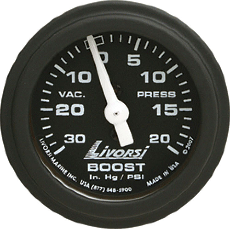 Livorsi Vacuum/Boost Gauge Industrial Series 2-1/16"