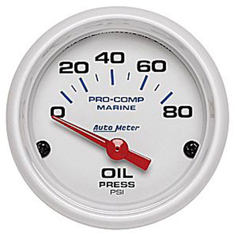 2-1/16" Auto Meter Pro-Comp Phantom Marine Gauges