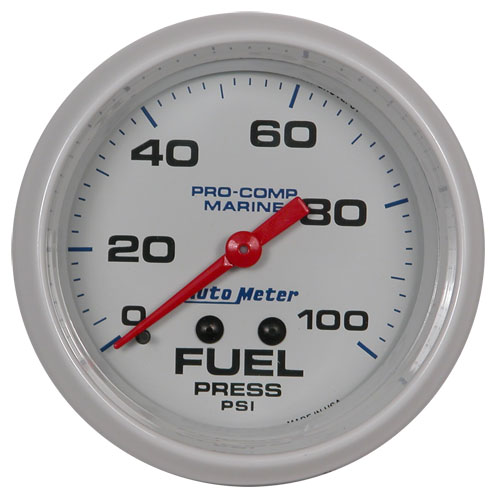 0-100PSI Fuel Pressure Gauge 2-5/8" - Custom Colored Rim