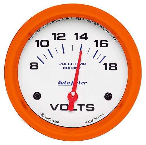 Autometer 2-5/8" Voltmeter 0-18V