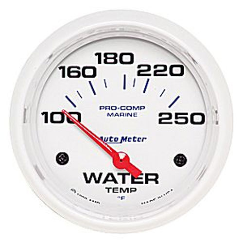 100-250F Electric Water Temperature Gauge 2-5/8"