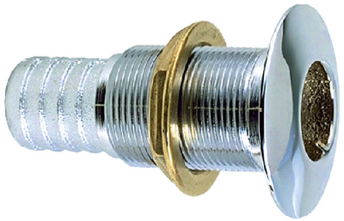 1-1/8 Chr Thru-Hull F/Hose