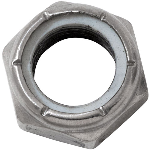 5/8-18" Stainless Steel Nylon Lock Nut - Half Height