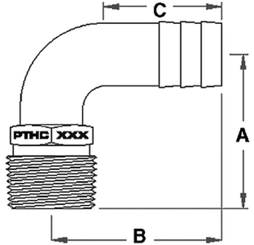 CP Performance Groco PTHC Bronze Standard Flow 90 Degree Pipe To  