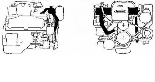 Mercruiser 1985-1997 4.3L V6 with V Belts (Half system Block Only)