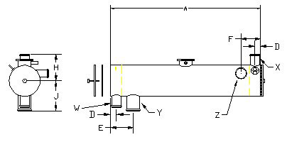 Compact Type A, size:4 x 16, 1348 sq in, copper-nickel tubes