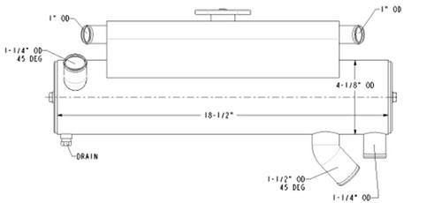 Heat Exchanger MPC-74643A1-Mercruiser-74643A1