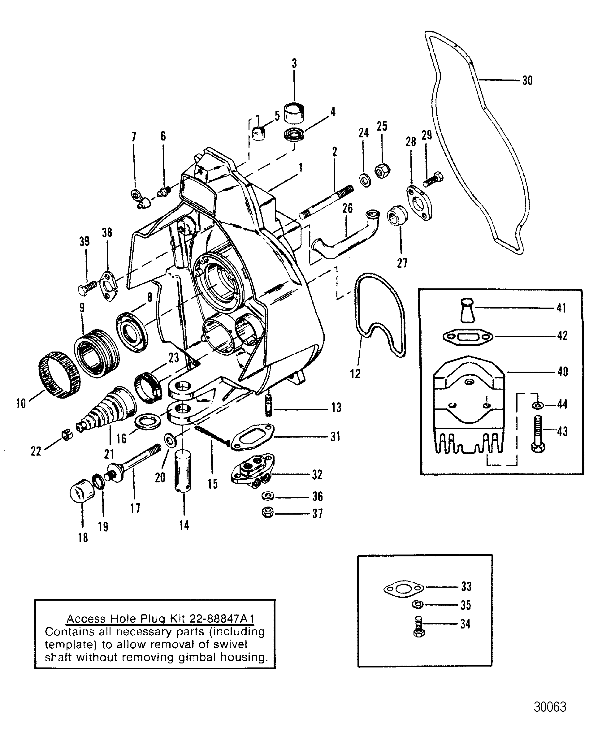 CP Performance - Gimbal Housing Square-Square Upper Swivel Shaft