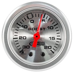 0-15 PSI White Boost Gauge 2-1/16"