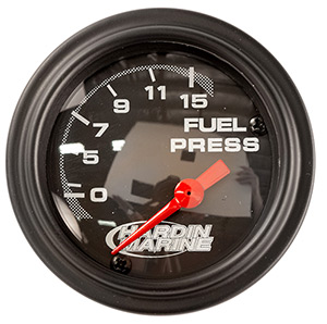 0-15 PSI White Boost Gauge 2-1/16"