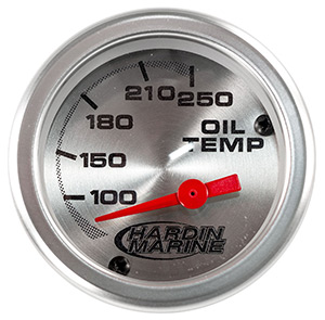 2" Water Temperature Gauge, 240 Deg. - White, Black or Stainless
