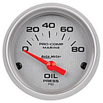 2-1/16" Auto Meter Pro-Comp Phantom Marine Gauges