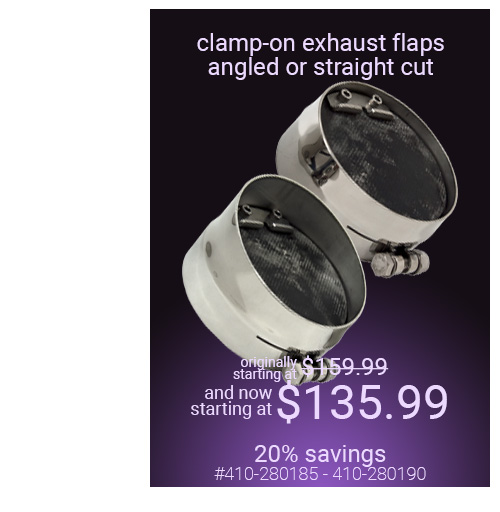 Exhaust Clamp on Flap Available Straight or Angle Cut