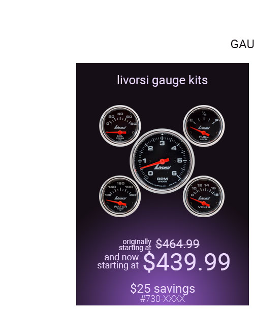Complete Livorsi Gauge Kits