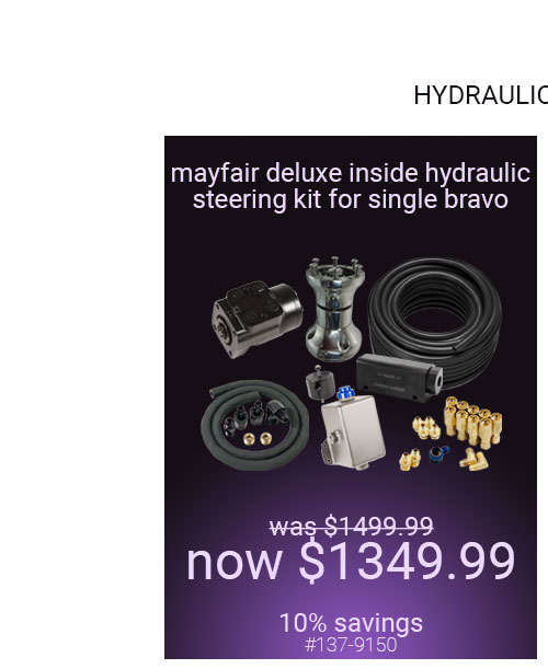 Inside Hydraulic Steering Kit -Single Bravo, Single Ram