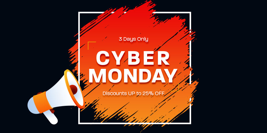 Our 3 Day Cyber Monday Sale Starts Now! Up to 25% off!