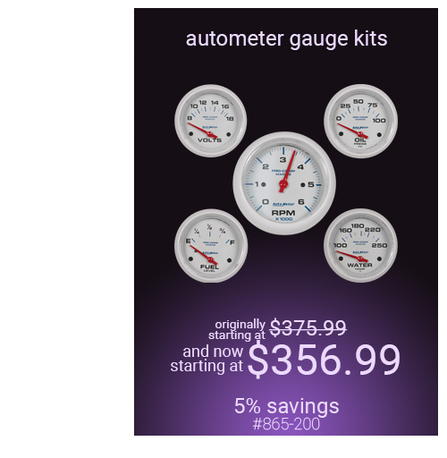 Complete Autometer Gauge Kits