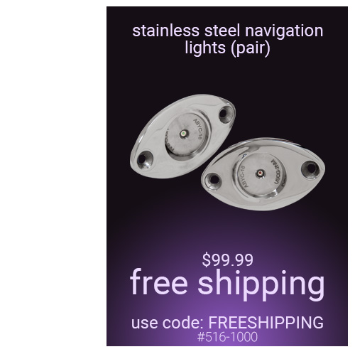 Stainless Steel LED Navigation Lights (Pair)