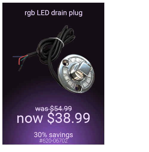 LED Boat Drain Plug